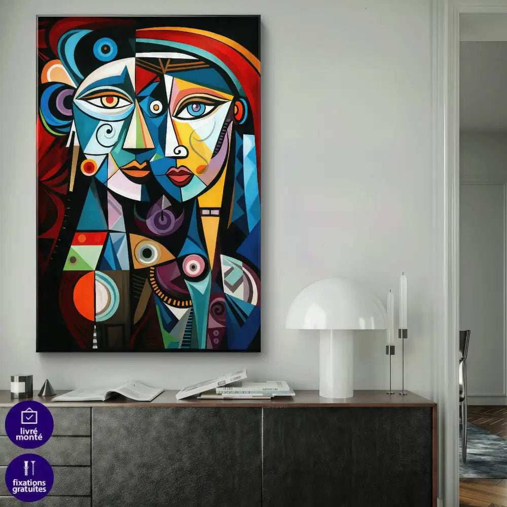 Tableau contemporain pour déco salon ou bureau moderne

