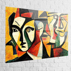 Tableau Abstrait Les Visages - Montableaudeco