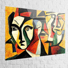 Tableau Abstrait Les Visages - Montableaudeco