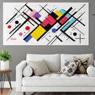 Tableau Abstrait Lignes en Mouvement 40x80cm / Toile tendue sur châssis Tableau Abstrait