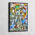 Tableau Abstrait Mécanique du Corp - Montableaudeco