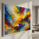 Tableau art abstrait couleurs vibrantes design contemporain