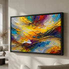Tableau art abstrait multicolore intérieur moderne