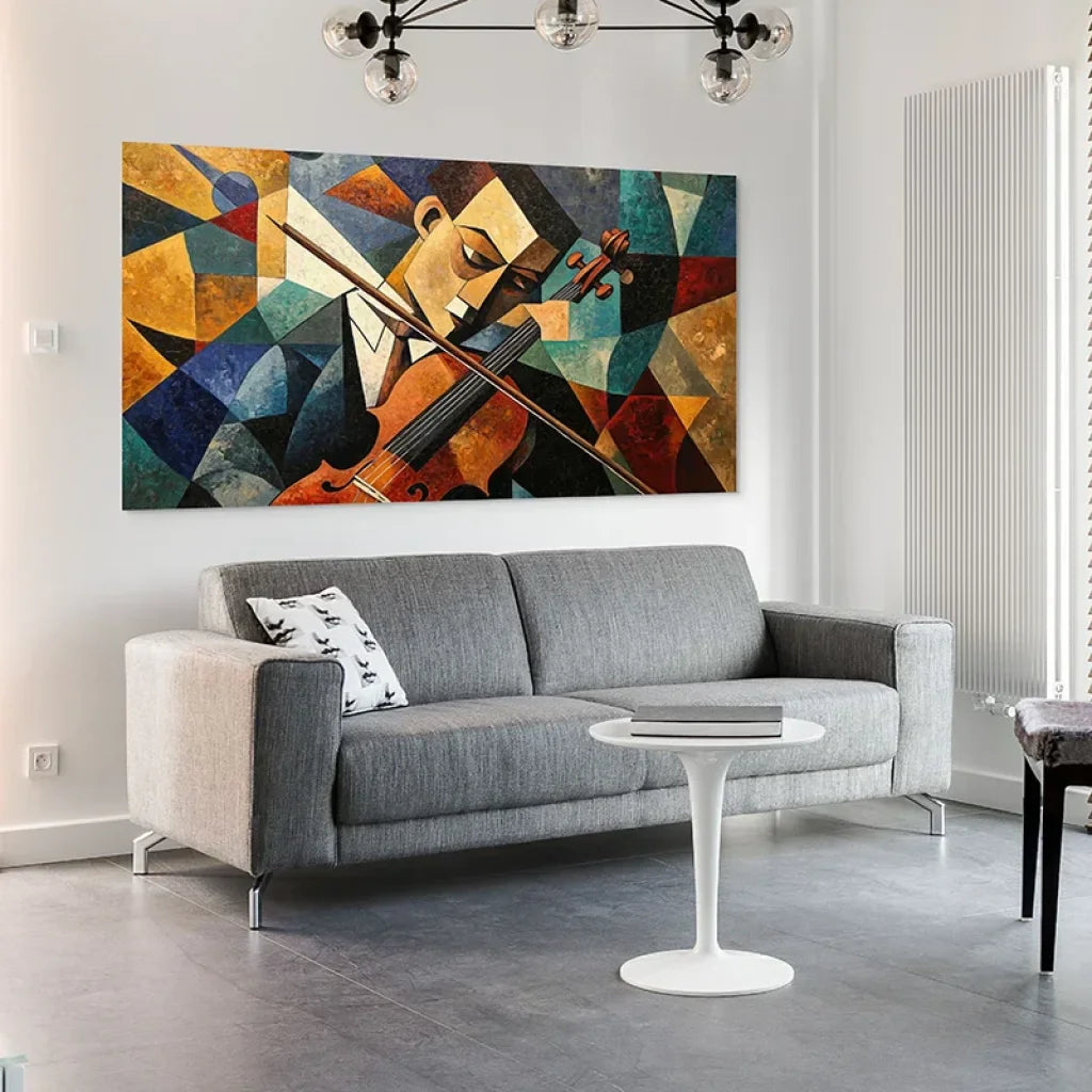 tableau contemporain musique deco de salon