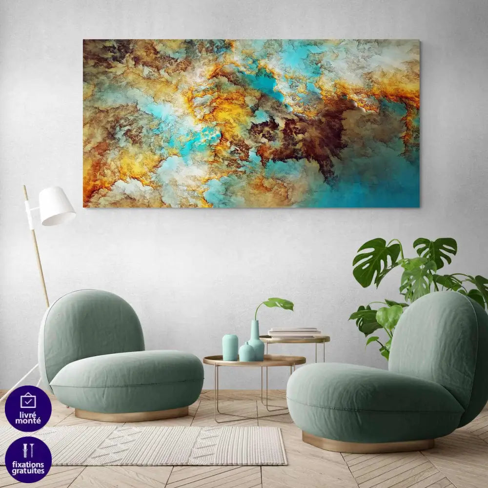 Tableau Abstrait Nouveau Monde - Montableaudeco