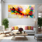 Décoration murale salon moderne avec tableau Radiance coloré