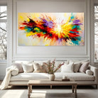 Art abstrait Radiance en plexiglas ou toile tendue pour intérieur design