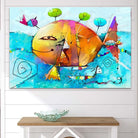 Tableau Abstrait World Fish - Montableaudeco