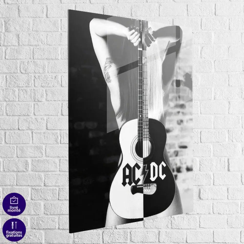 Tableau ACDC noir et blanc - Montableaudeco