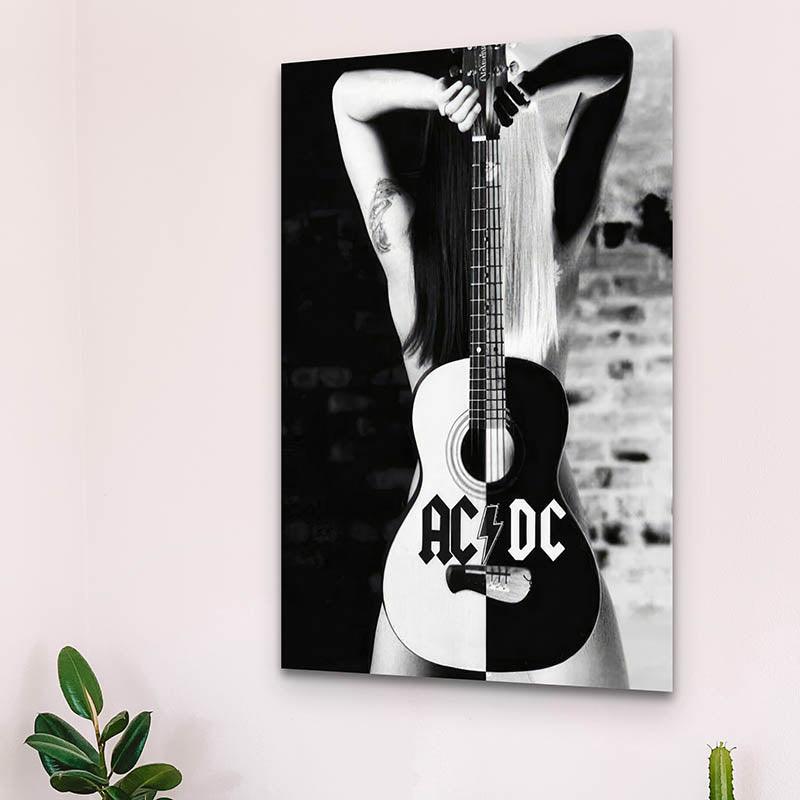 Tableau ACDC noir et blanc - Montableaudeco