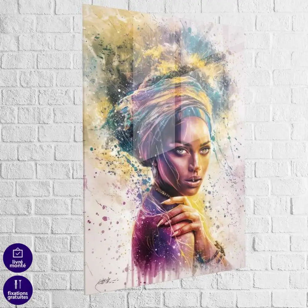 Tableau Afrique Célébration de la Beauté 40x60cm / Plexiglas Tableau Afrique