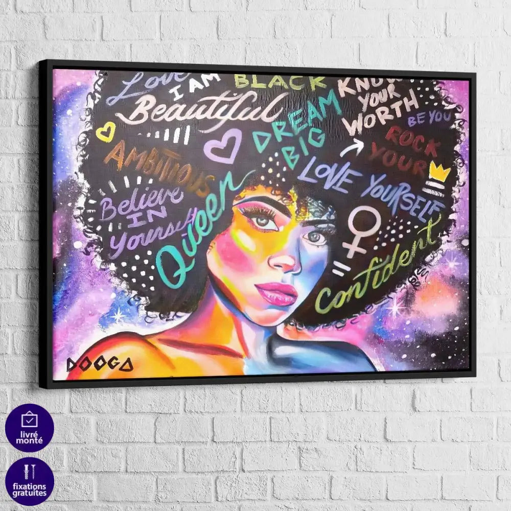 Tableau Afrique Femme Graffiti - Montableaudeco