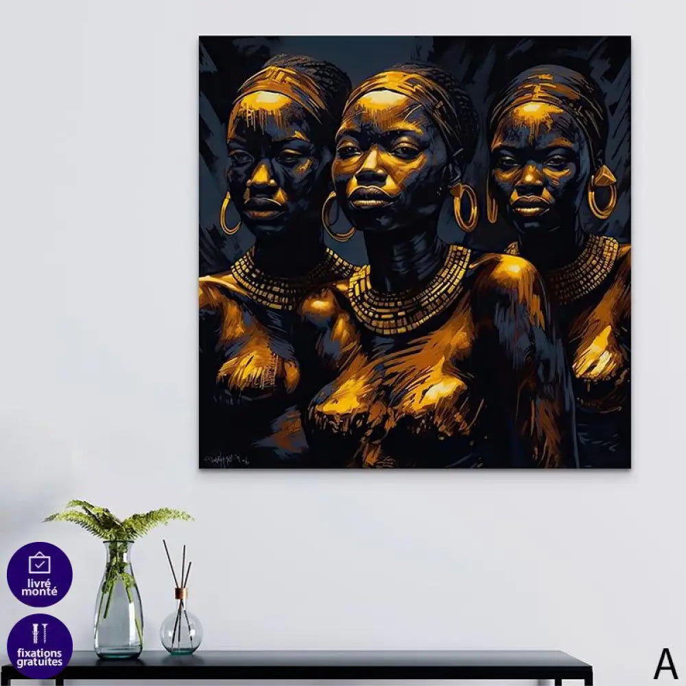 Tableau Afrique Femme Guerière Collection - Montableaudeco 3