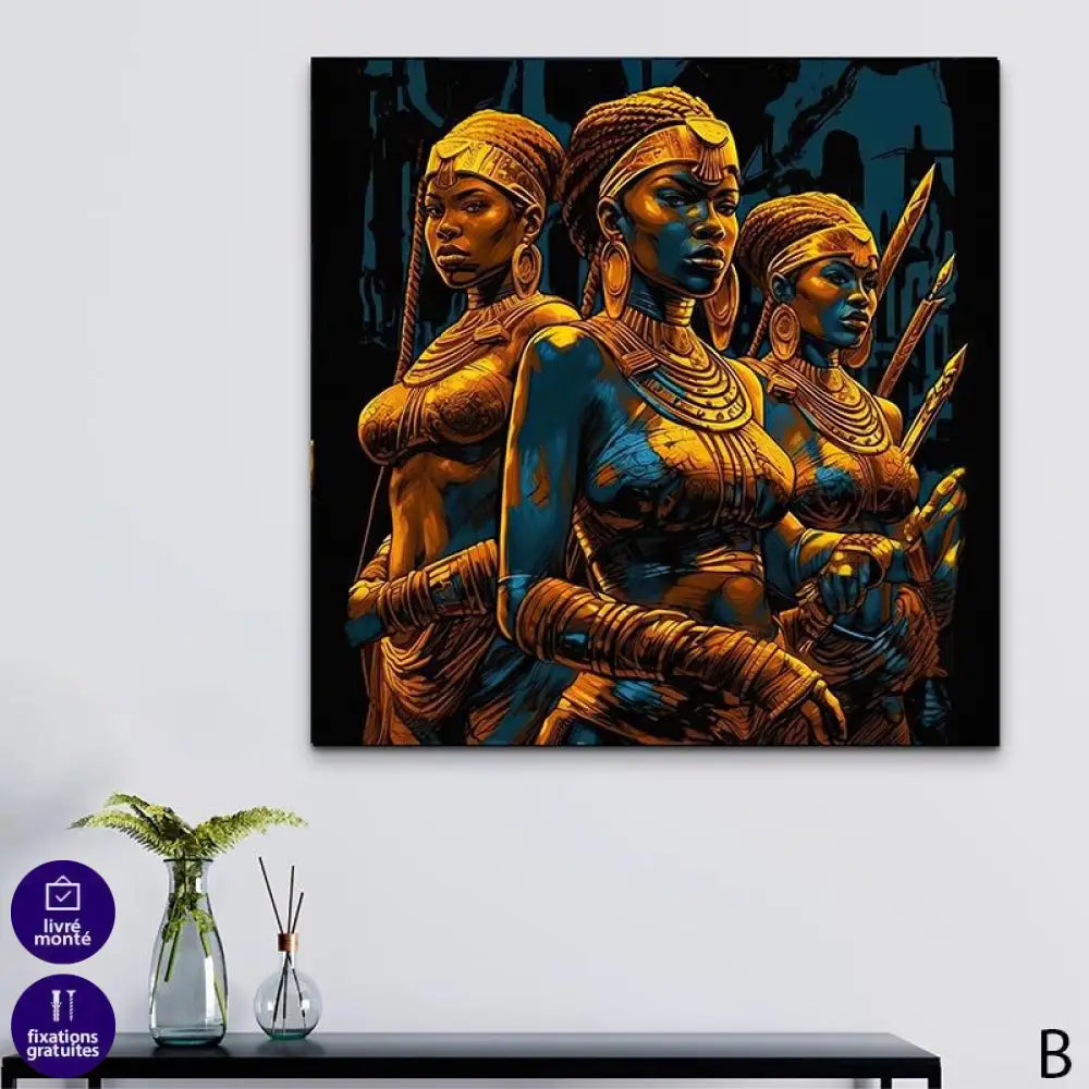 Tableau Afrique Femme Guerière Collection - Montableaudeco 4