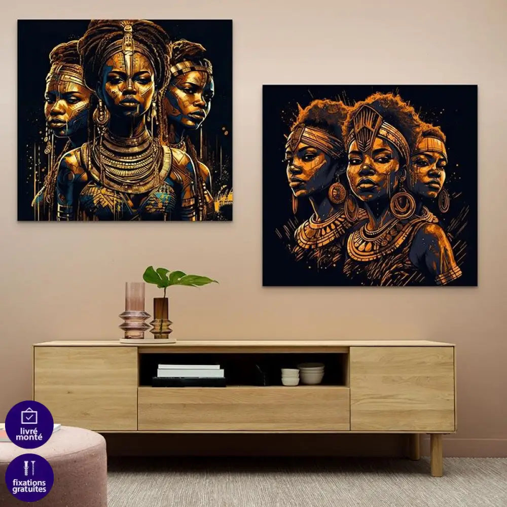 Tableau Afrique Femme Guerière Collection - Montableaudeco