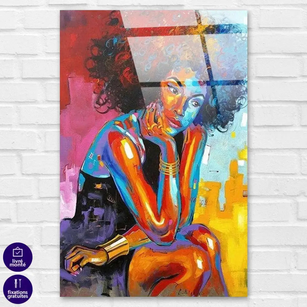 Tableau Afrique La femme est des couleurs - Montableaudeco