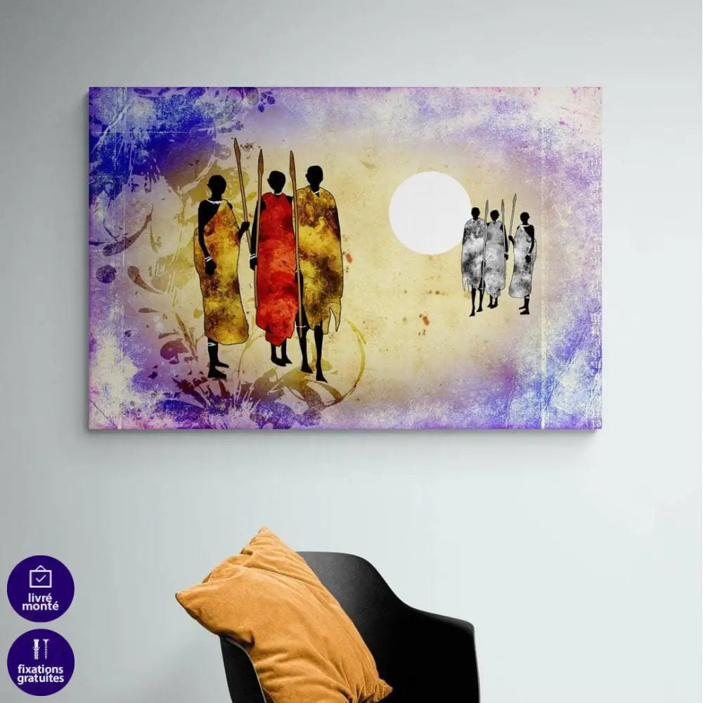 Tableau Afrique La Tribu du Soleil - Montableaudeco