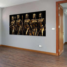 Tableau Afrique La Tribu Guerrière Or - Montableaudeco