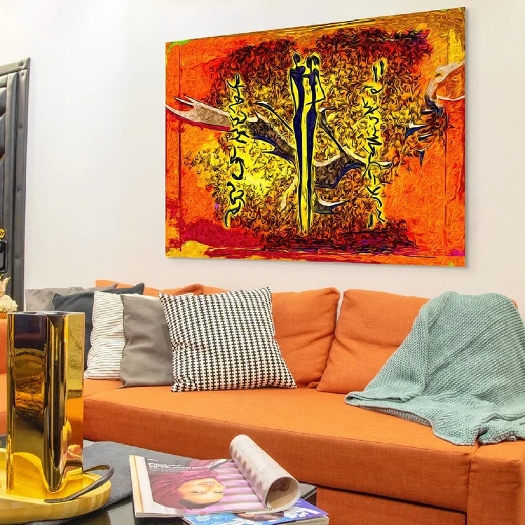 Grand format XXL tableau Afrique – amour et énergie solaire