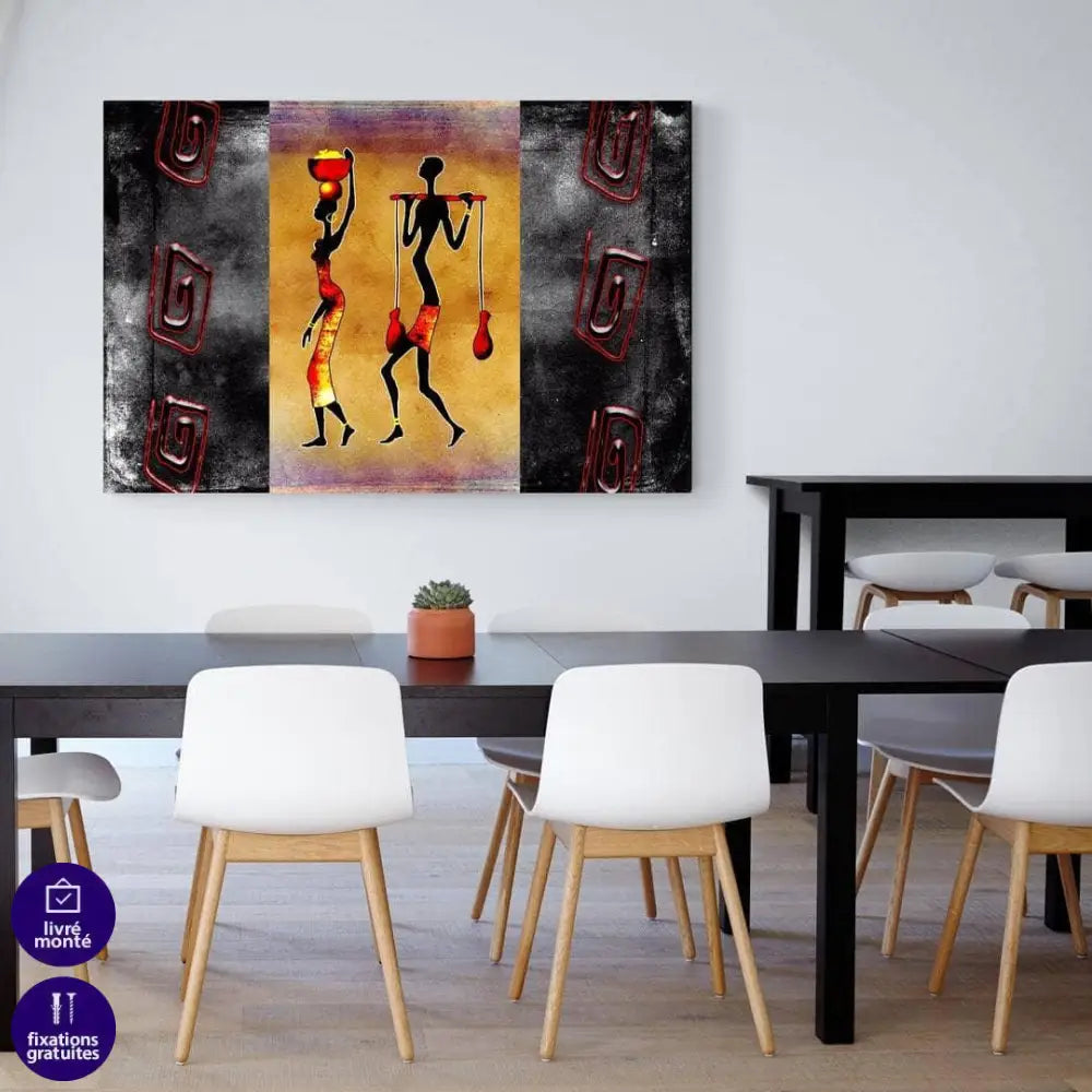 Tableau Afrique Les Porteurs - Montableaudeco