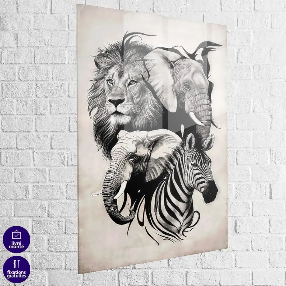Tableau Animaux Force et Élégance 40x60cm / Plexiglas Tableau Animaux