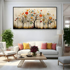 tableau arbre moderne les sphères du bois dormant cadre noir