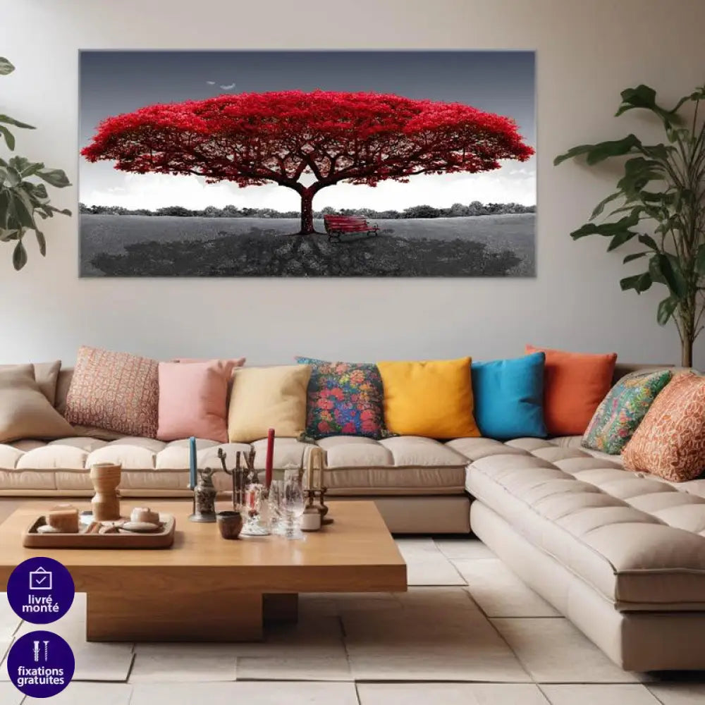 Tableau Arbre Rouge - Montableaudeco