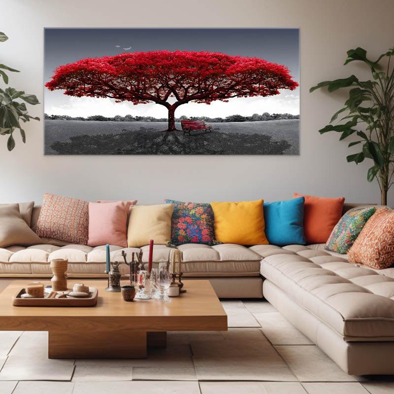 Tableau Arbre Rouge - Montableaudeco