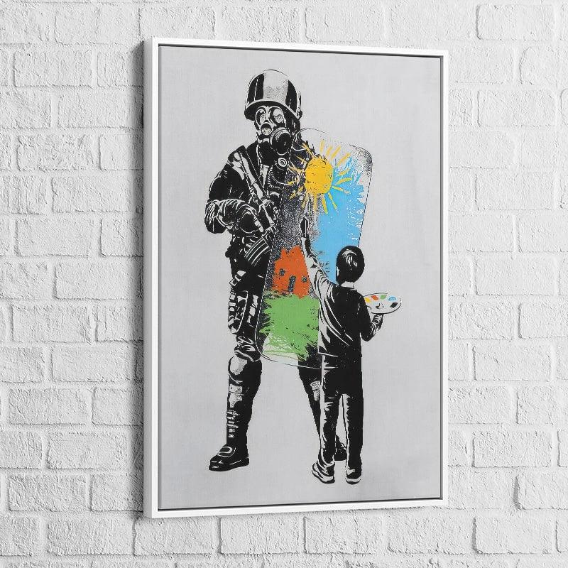 Tableau Banksy L'enfant Manifest - Montableaudeco