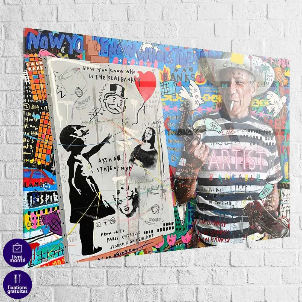 Affiche ou tableau grand format hommage à Banksy et à l’art engagé

