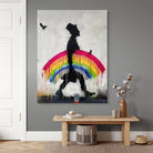 Tableau Banksy – street art contemporain, couleurs vives