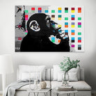 Tableau Banksy Monkey Think - Montableaudeco