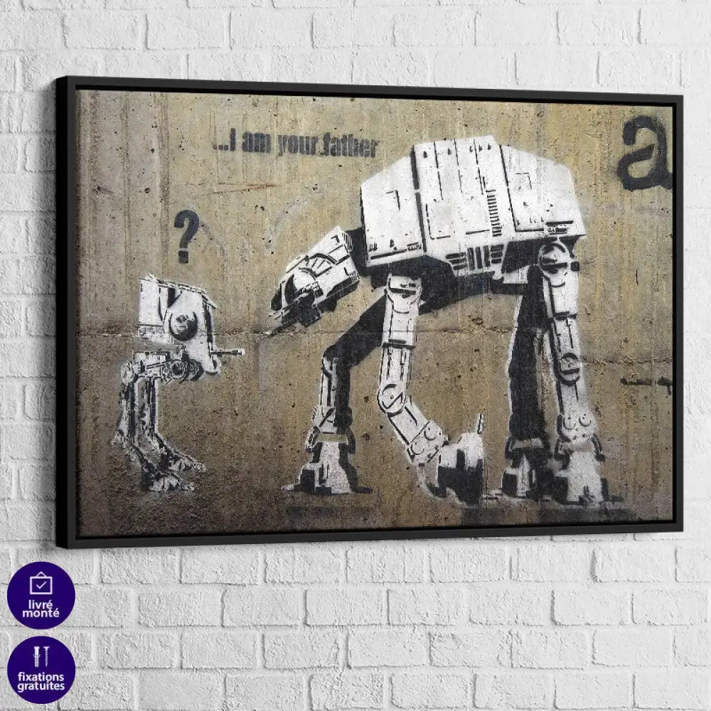 Tableau Banksy No Father Montableaudeco