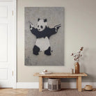 Tableau Banksy Panda With Guns 40x60cm / Toile tendue sur châssis Tableau Banksy