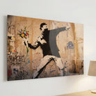 tableau banksy street art en plexiglas finition brillante