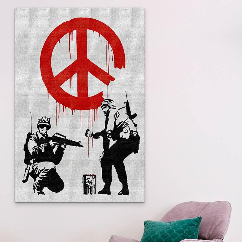 Tableau Banksy Soldiers CND - Montableaudeco