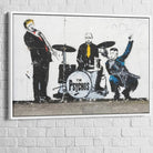 Tableau Banksy The Psychos 40x60cm / Cadre Blanc Tableau Banksy
