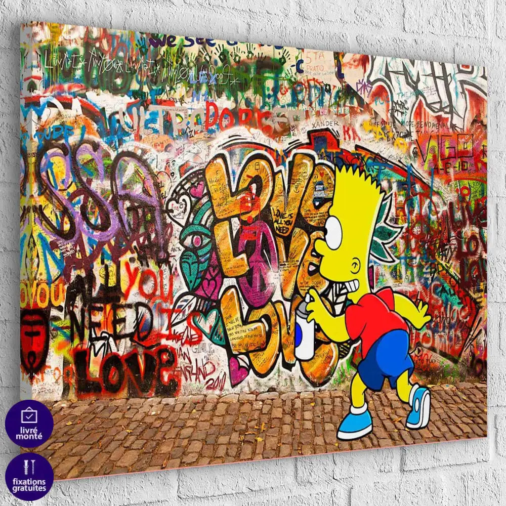 Tableau Bart Simpson Le Graffeur - Montableaudeco