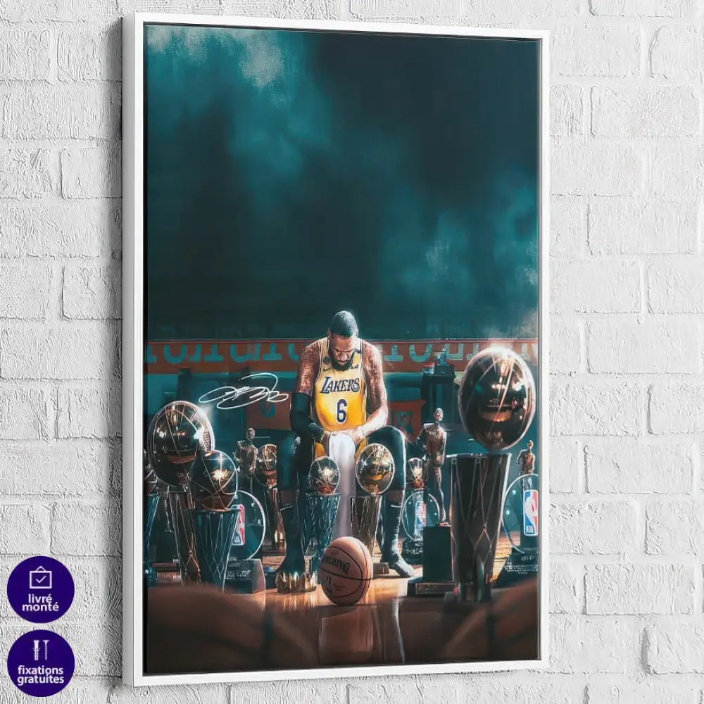 Tableau mural plexiglas joueur de basket célèbre



