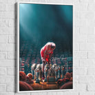 Affiche sportive Michael Jordan contemplant ses victoires

