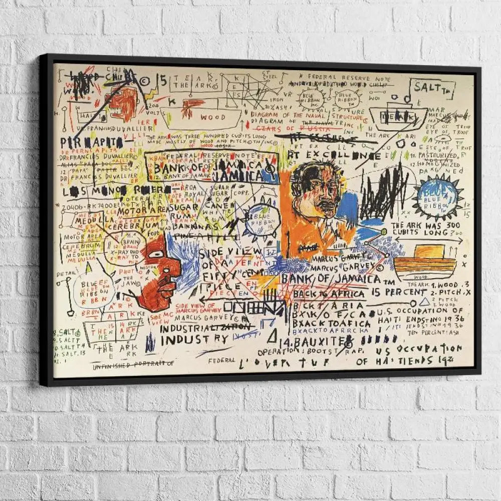 Tableau Basquiat 50 cent Piece 1983 - Montableaudeco