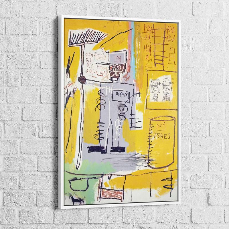 Tableau Basquiat Ashes 1981 - Montableaudeco