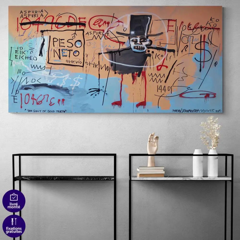 Tableau Basquiat Culpabilité of Gold Teeth - Montableaudeco