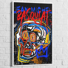 Tableau Basquiat Dualité Urbaine 40x60cm / Cadre Blanc / B Tableau Basquiat