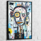 Tableau déco de salon au style street art abstrait et lignes chaotiques maîtrisées