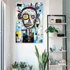 Décoration murale expressive inspirée de l’univers urbain de Basquiat en grand format