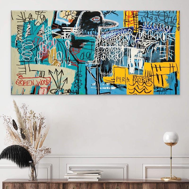 Tableau Basquiat Oiseau D'argent - Montableaudeco