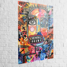 tableau basquiat urban mask en plexiglas