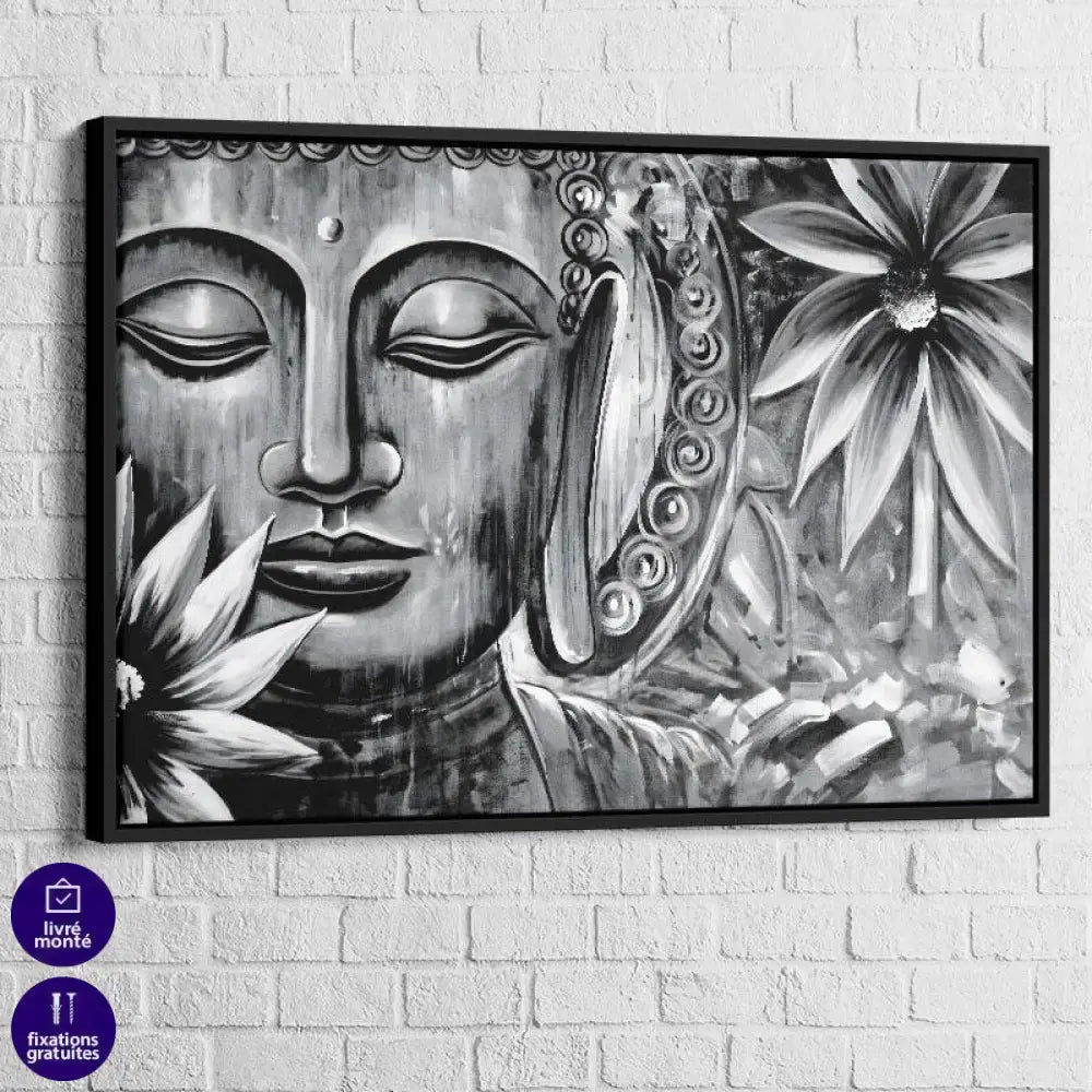 Tableau Bouddha Noir et Blanc - Montableaudeco