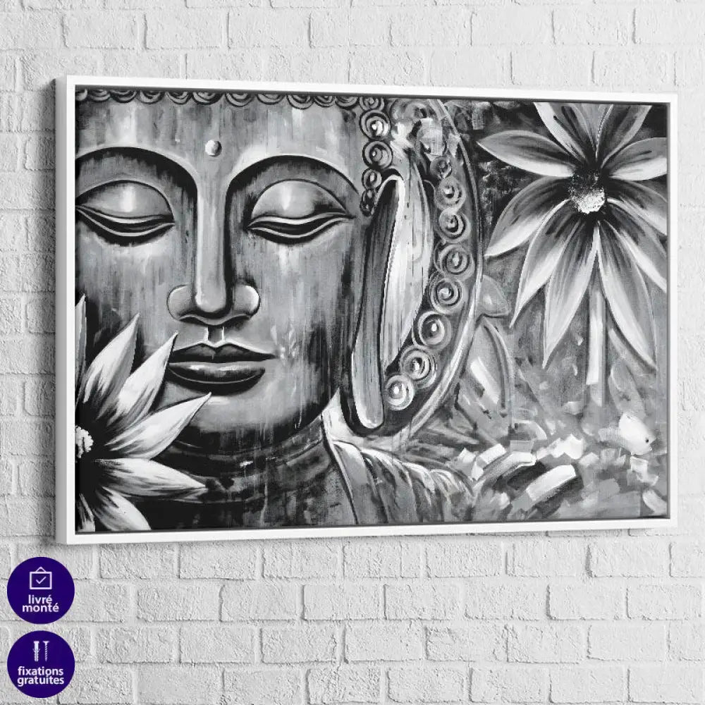 Tableau Bouddha Noir et Blanc - Montableaudeco